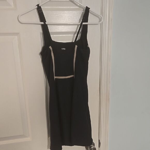 Black Dress with Cream Trim - Picture 3 of 5